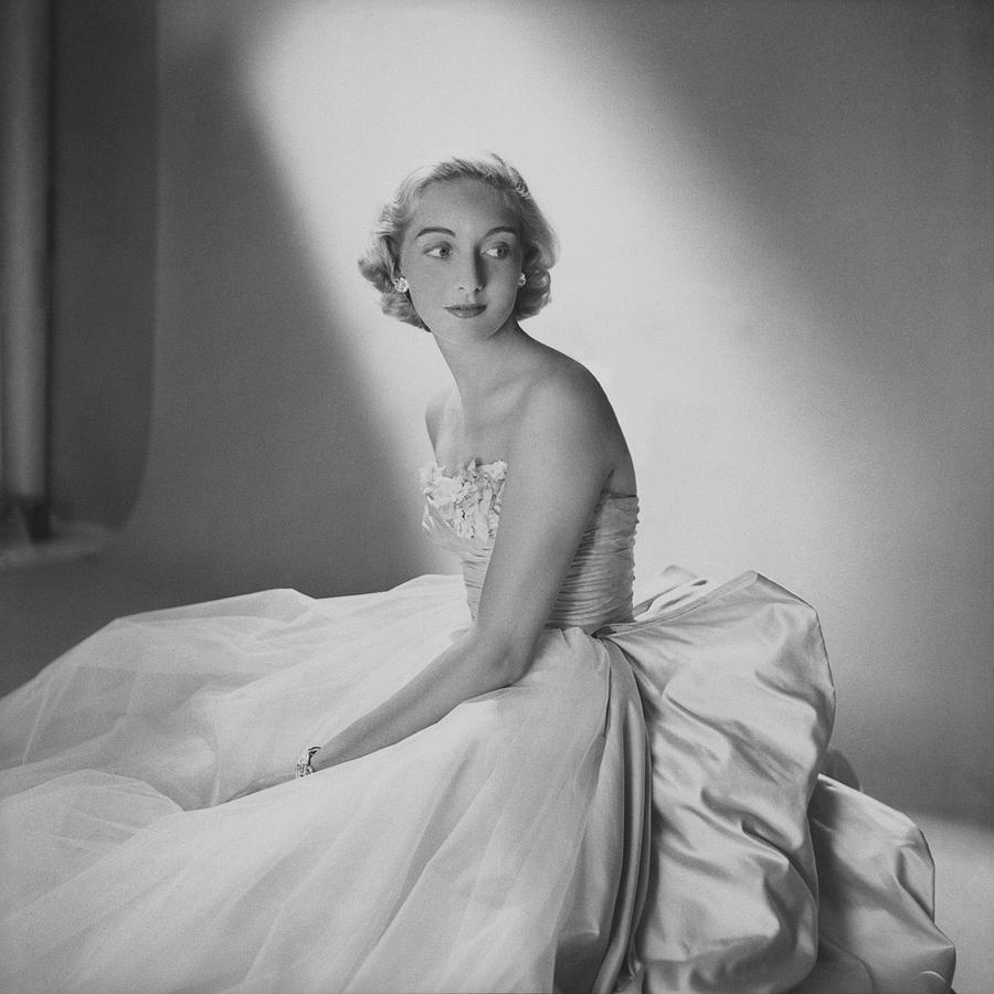 Mary Sargent Ladd Wearing A Tulle Dress Photograph by Clifford Coffin