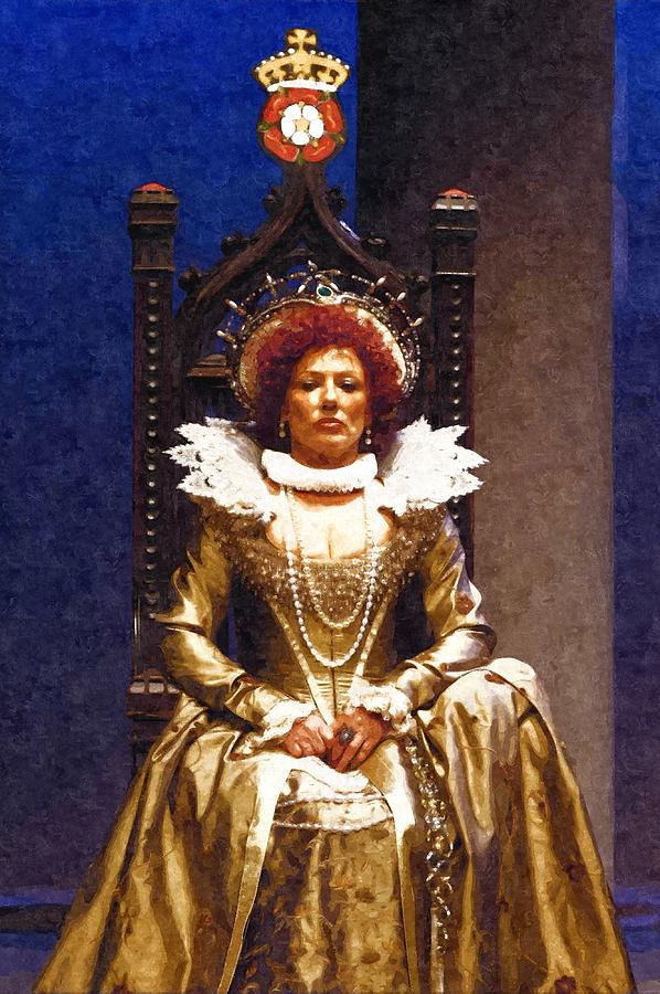 Queen Painting - Mary Stuart by Janos Szijarto Queen Painting - Mary Stuart by Janos Szijarto
