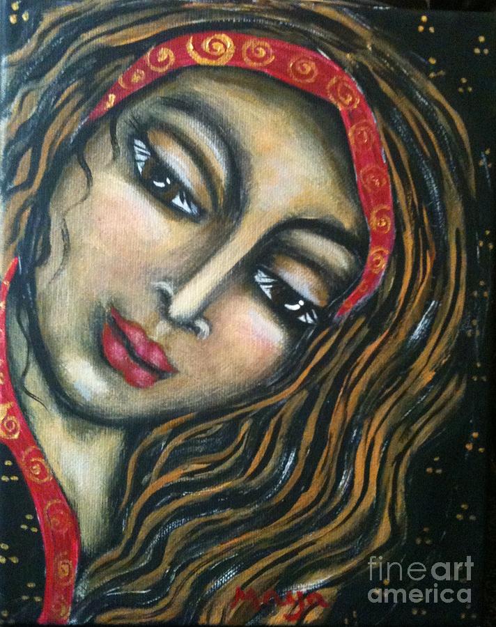 Madonna Painting - Maryam by Maya Telford