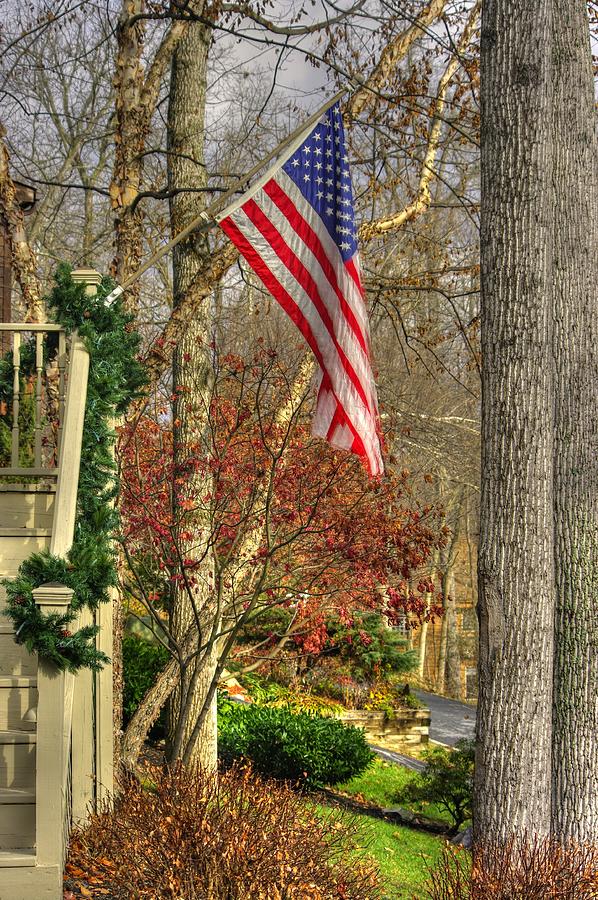Maryland Country Roads - Flying the Colors 1A Photograph by Michael Mazaika
