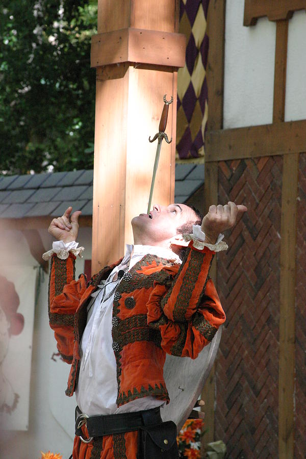 Actor Photograph - Maryland Renaissance Festival - Johnny Fox Sword Swallower - 121231 by DC Photographer