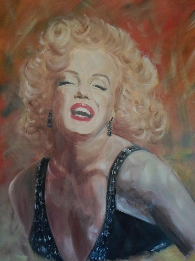 Celebrity Painting - Marylin monroe by Chris Lambert