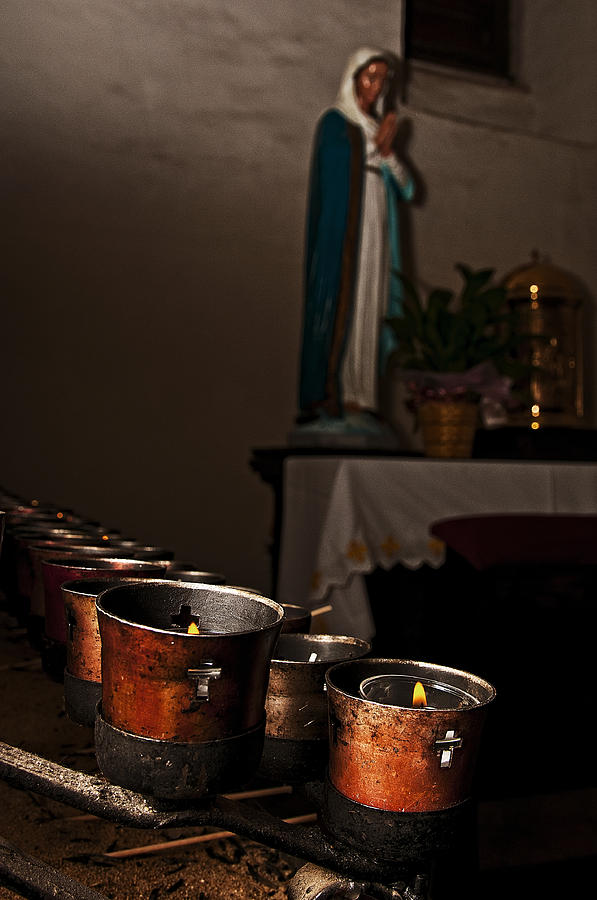 Mary's Candles Photograph by Andy Crawford