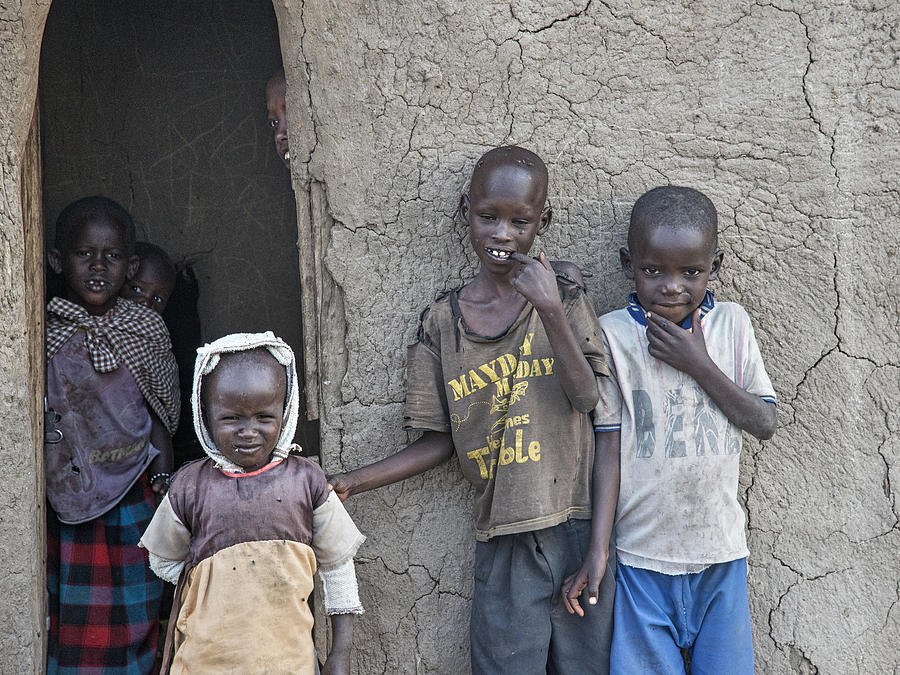 Masai Children Photograph by Wade Aiken