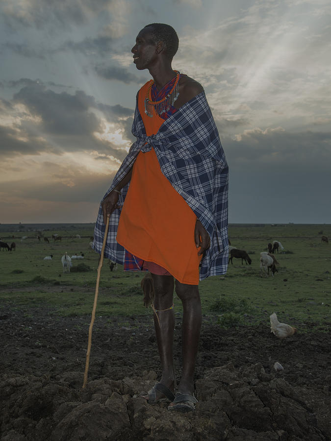 Masai Herdsman Photograph by Wade Aiken