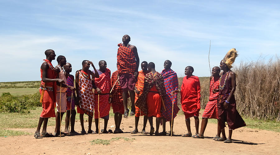 Masai Jumping Dance Photograph by Tom Wurl