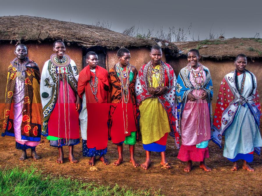 Masai Tribe Women in Kenya  Photograph by Paul James Bannerman