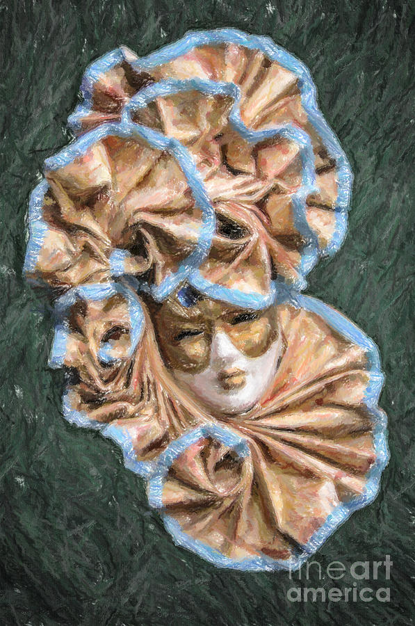 Maschera di carnevale Digital Art by Liz Leyden