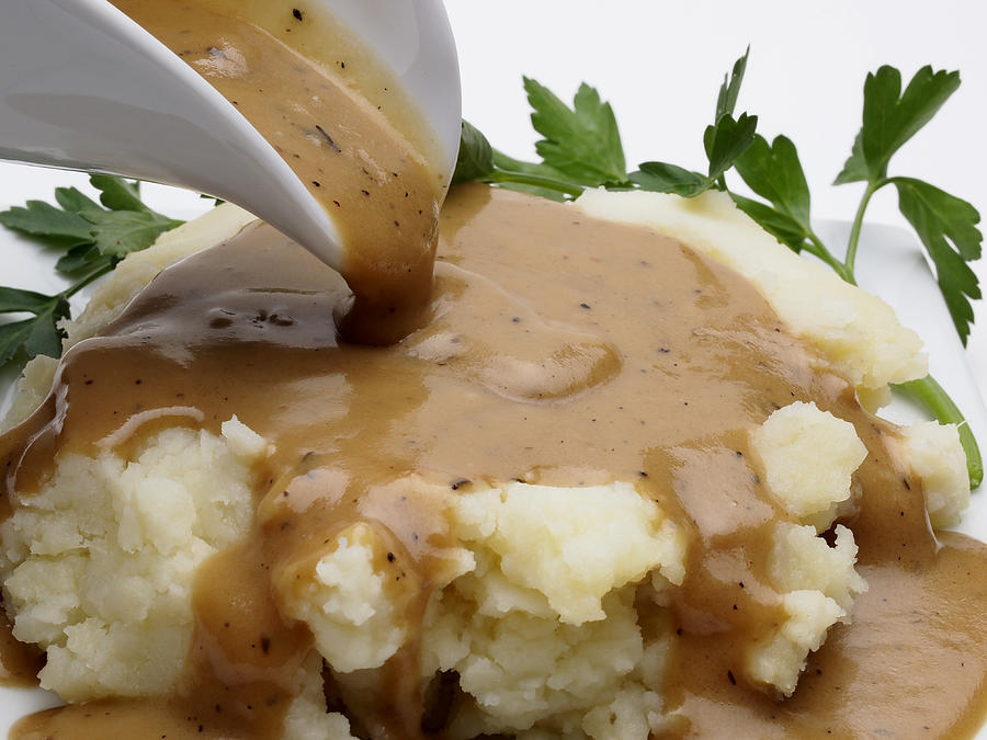 Mashed Potatoes and Gravy Photograph by Cislander