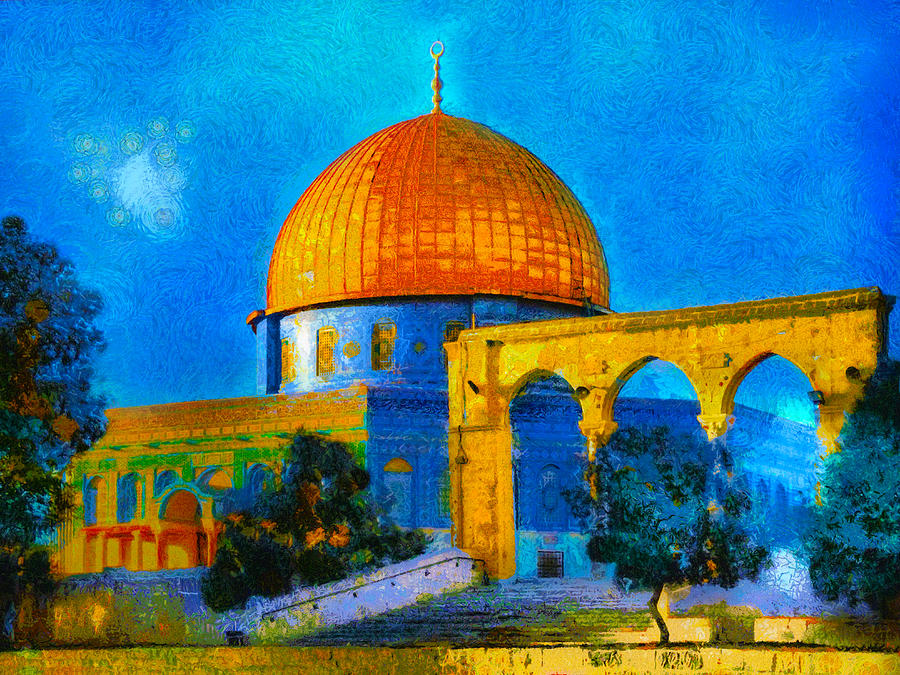 Masjid Al Aqsa Digital Art by Islamprint Dotcom