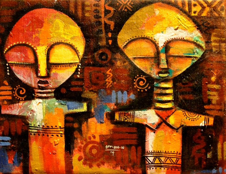 Mask 5 Painting by Appiah Ntiaw