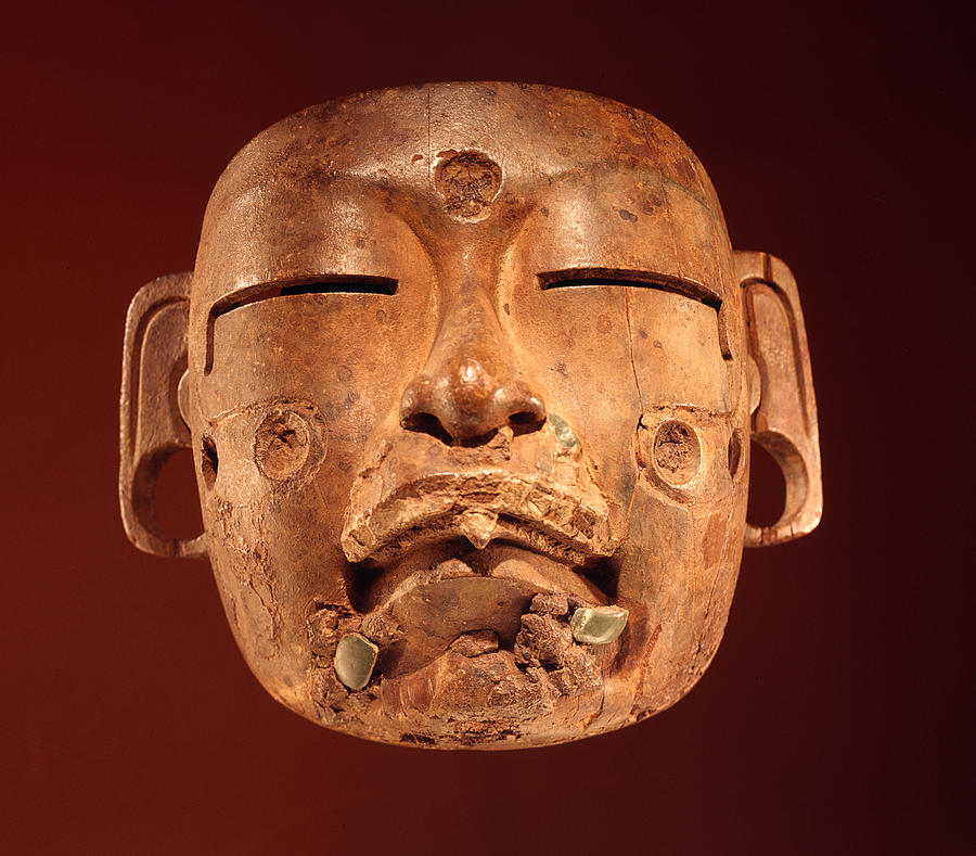 Mask, Olmec Culture Wood Photograph by Pre-Columbian