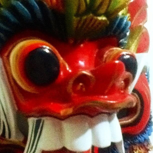 Cool Photograph - #mask #red #scary #traditional by Miori Bando