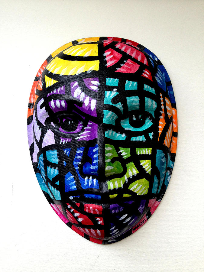Mask The Face Mixed Media by Marconi Calindas