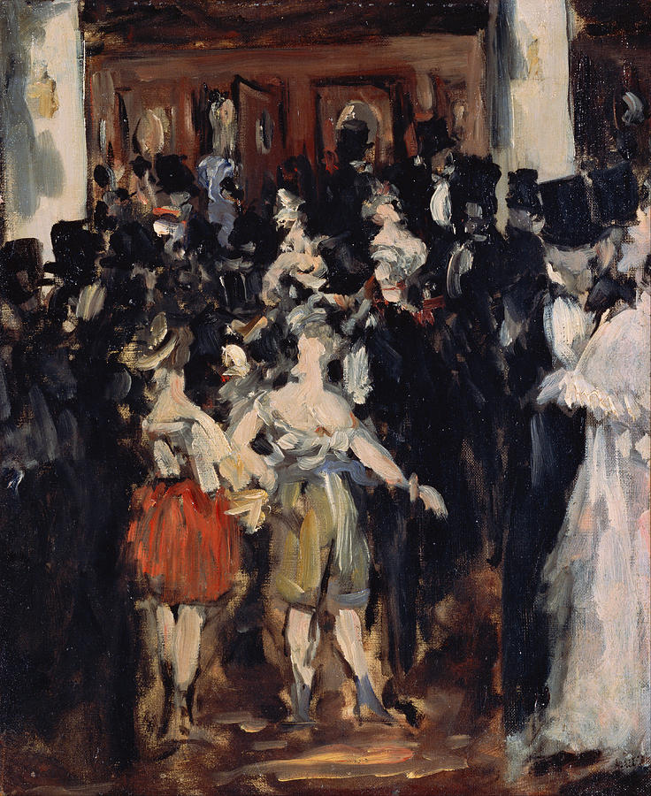 Edouard Manet Painting - Masked Ball at the Opera by Edouard Manet
