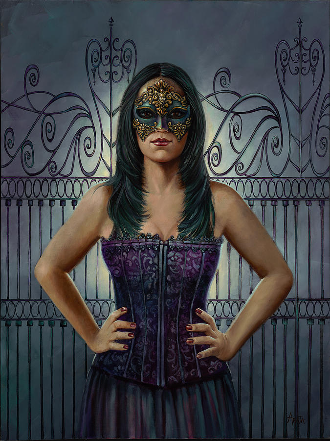 Masked Defiance  Painting by Geraldine Arata