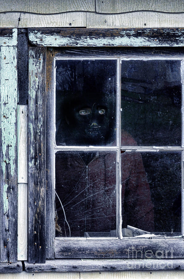 Man Photograph - Masked Man Looking Out Window by Jill Battaglia