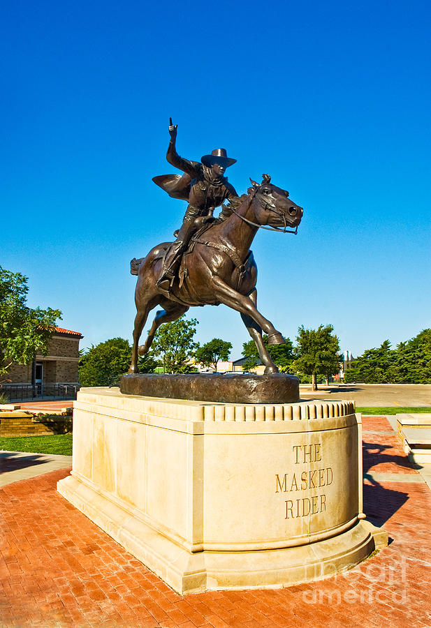 Texas Tech Photograph - Masked Rider Statue by Mae Wertz