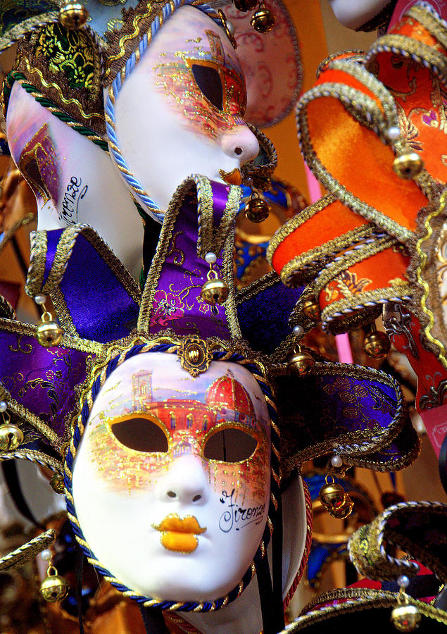 Masks in Florence Photograph by Caroline Stella