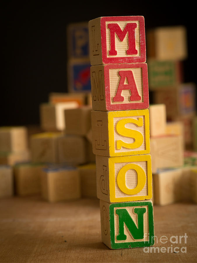 MASON - Alphabet Blocks Photograph by Edward Fielding
