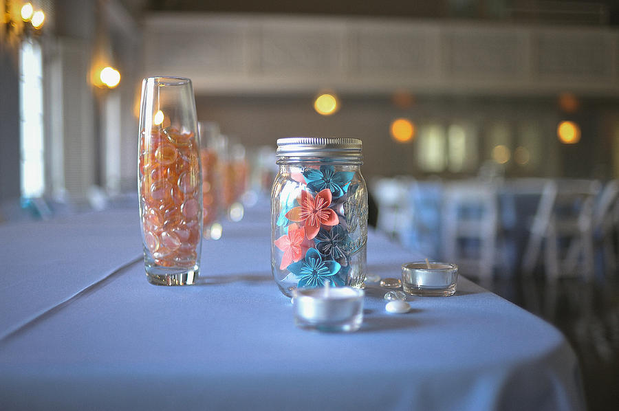 Salmon Photograph - Mason Jars and Candles by Mike Hope