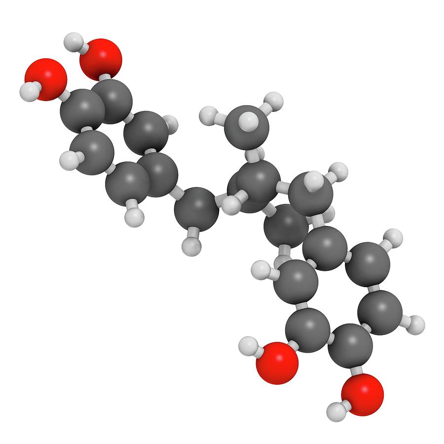 Illustration Photograph - Masoprocol Skin Cancer Drug Molecule by Molekuul