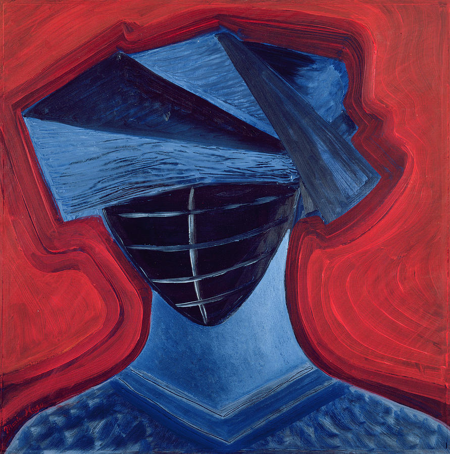 Hat Photograph - Masque IIi, 1991 Oil On Board by Marie Hugo