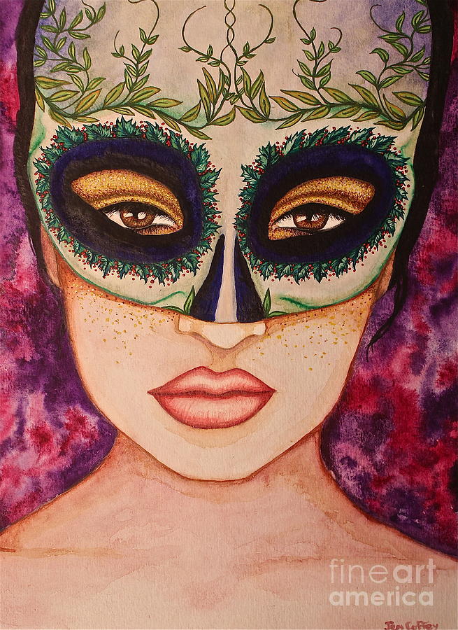 Masquerade Painting By Jen Coffey Pixels