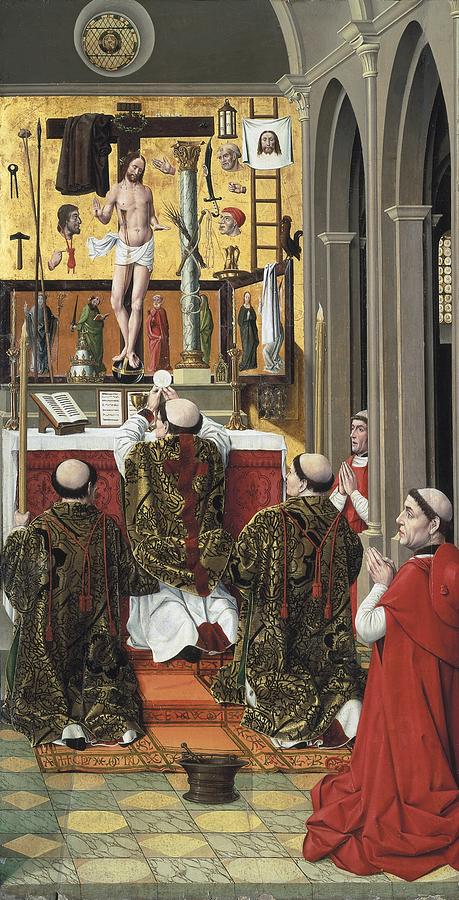 Mass Of Saint Gregory. 15th C Photograph by Everett