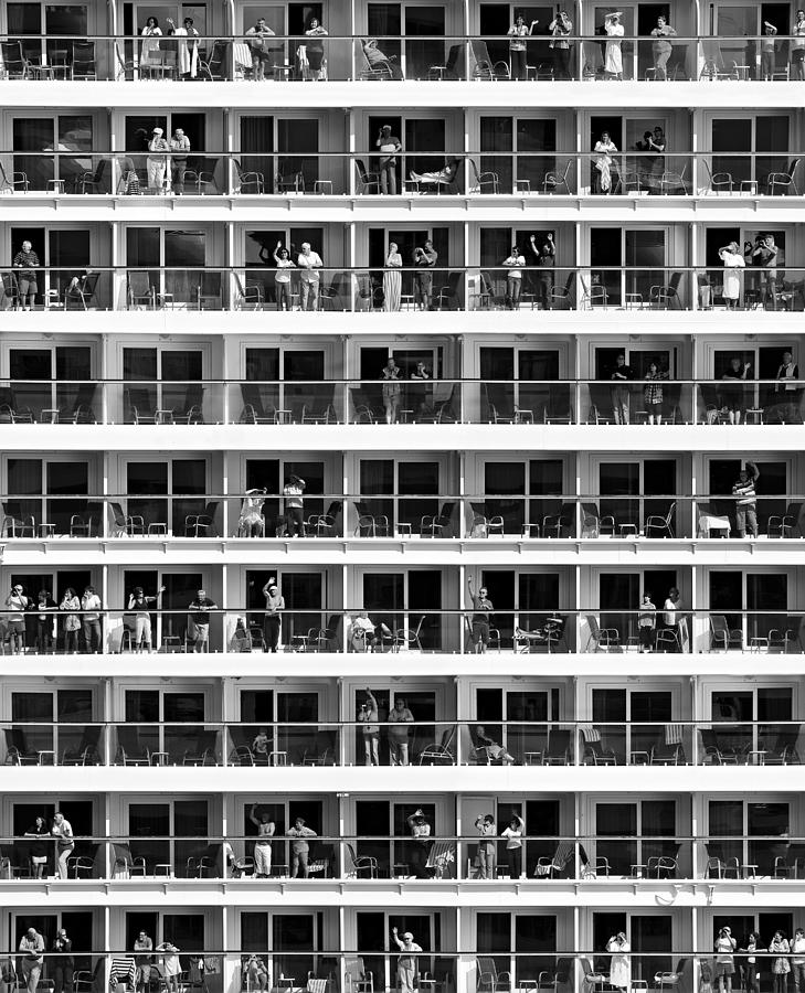 Black And White Photograph - Mass Tourism by Franz Baumann