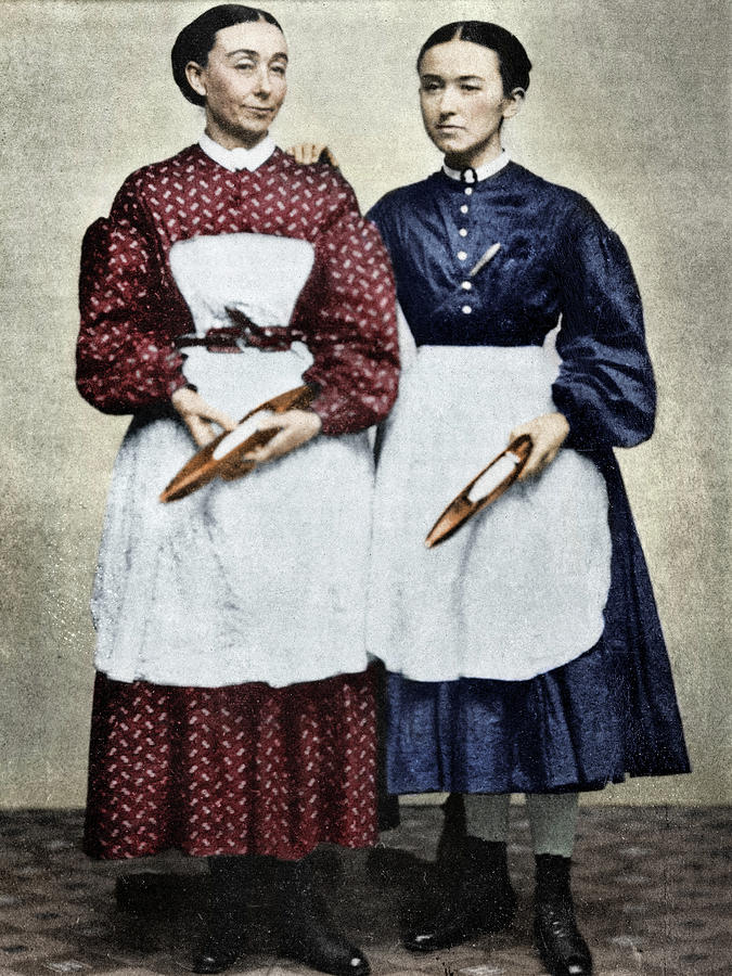 Massachusetts Mill Girls Photograph by Granger