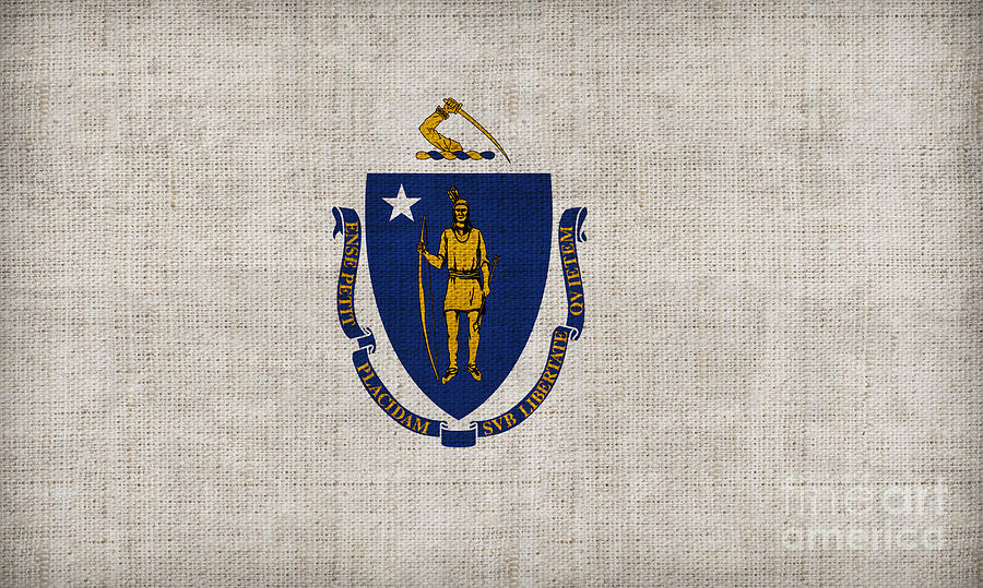 Flag Painting - Massachusetts State Flag by Pixel Chimp