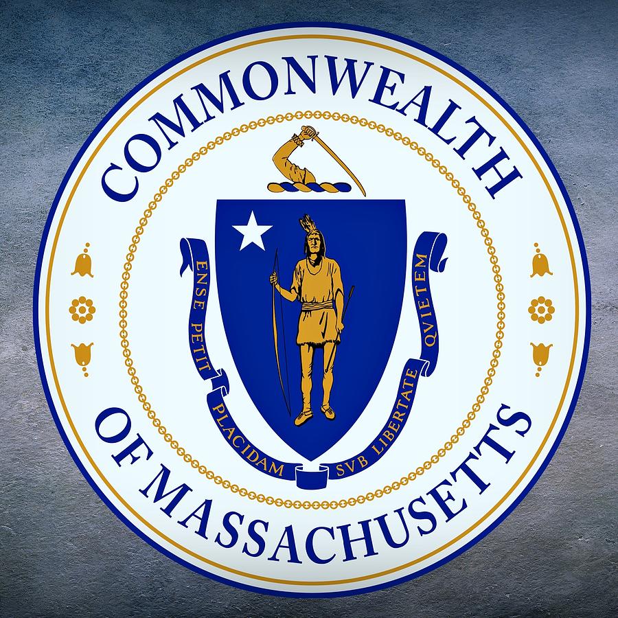 Massachusetts State Seal Digital Art by Movie Poster Prints