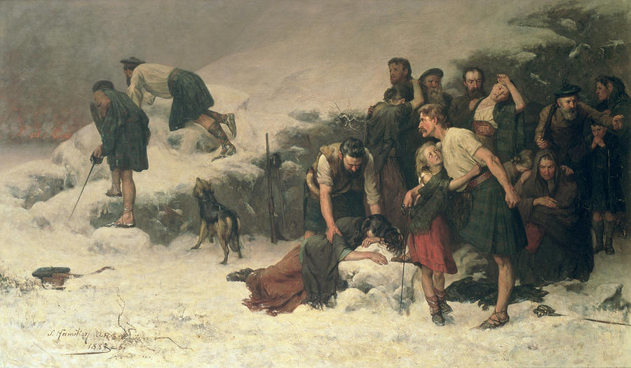 Winter Painting - Massacre Of Glencoe, 1883-86 by James Hamilton