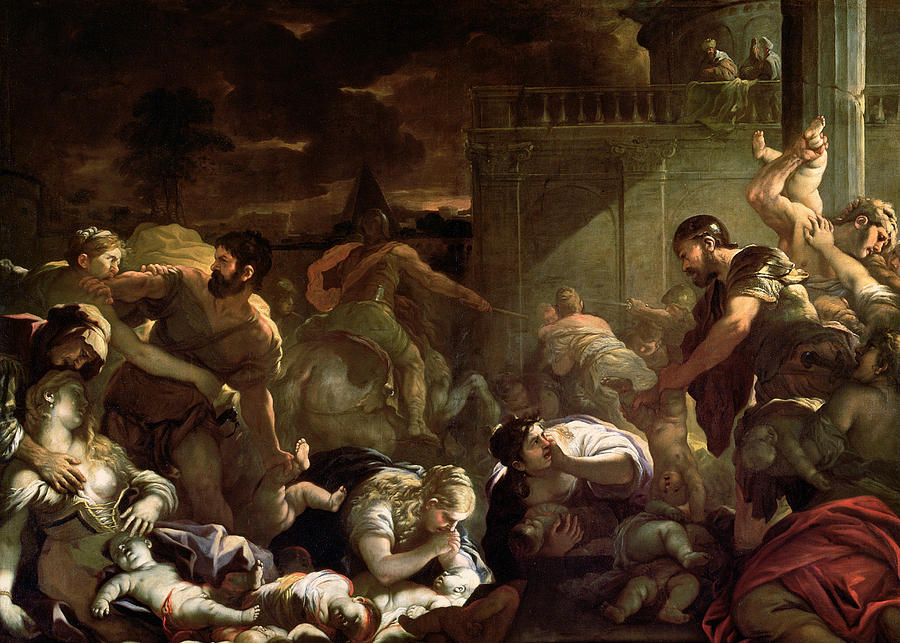 Luca Giordano Painting - Massacre of the Innocents by Luca Giordano