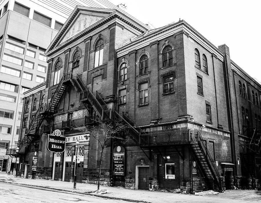 Architecture Photograph - Massey Hall - The Performers Home - Black and White by Rosemary Legge