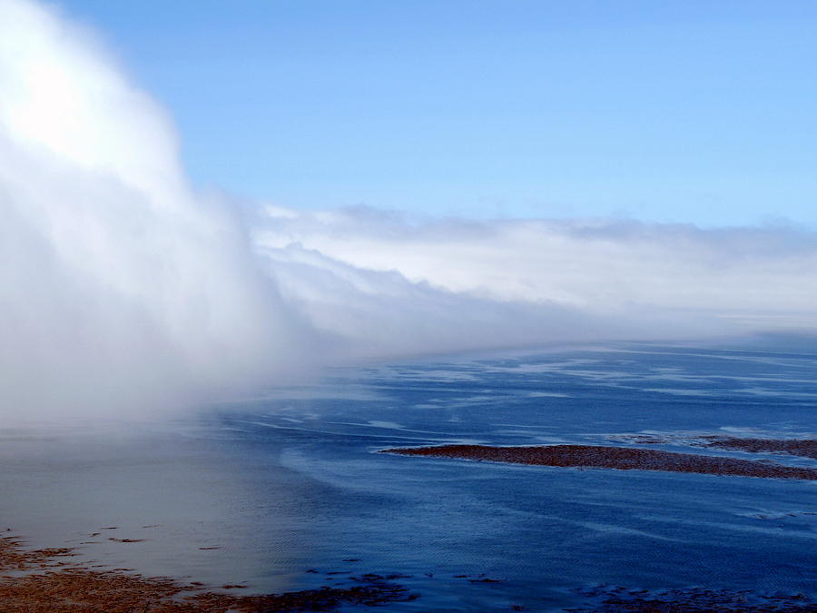 Massive Fog Bank Over Ocean Photograph by Jeff Lowe