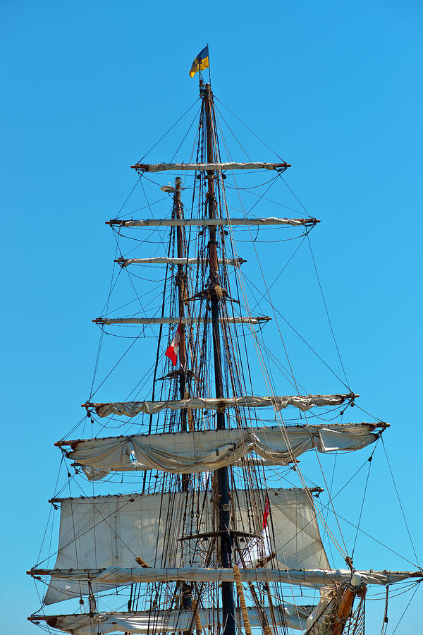 Mast and ropes Photograph by Marek Poplawski
