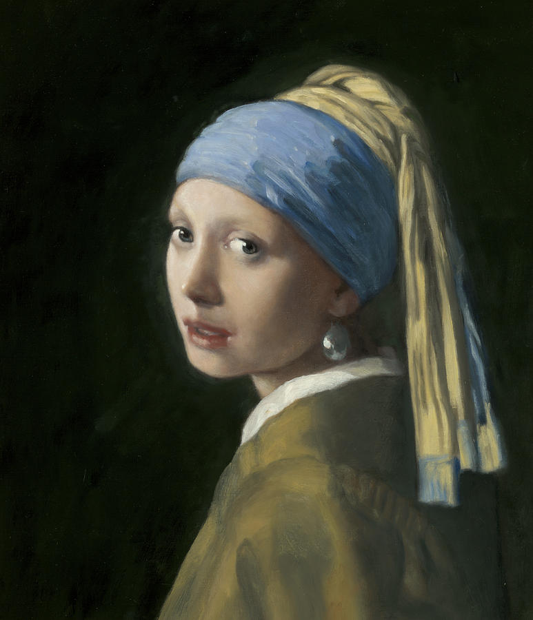 Master Copy Of Vermeer Girl With A Pearl Earring Painting By Terry Guyer