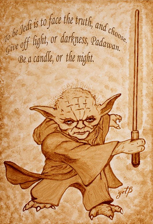Master Yoda Wisdom Painting by Georgeta  Blanaru