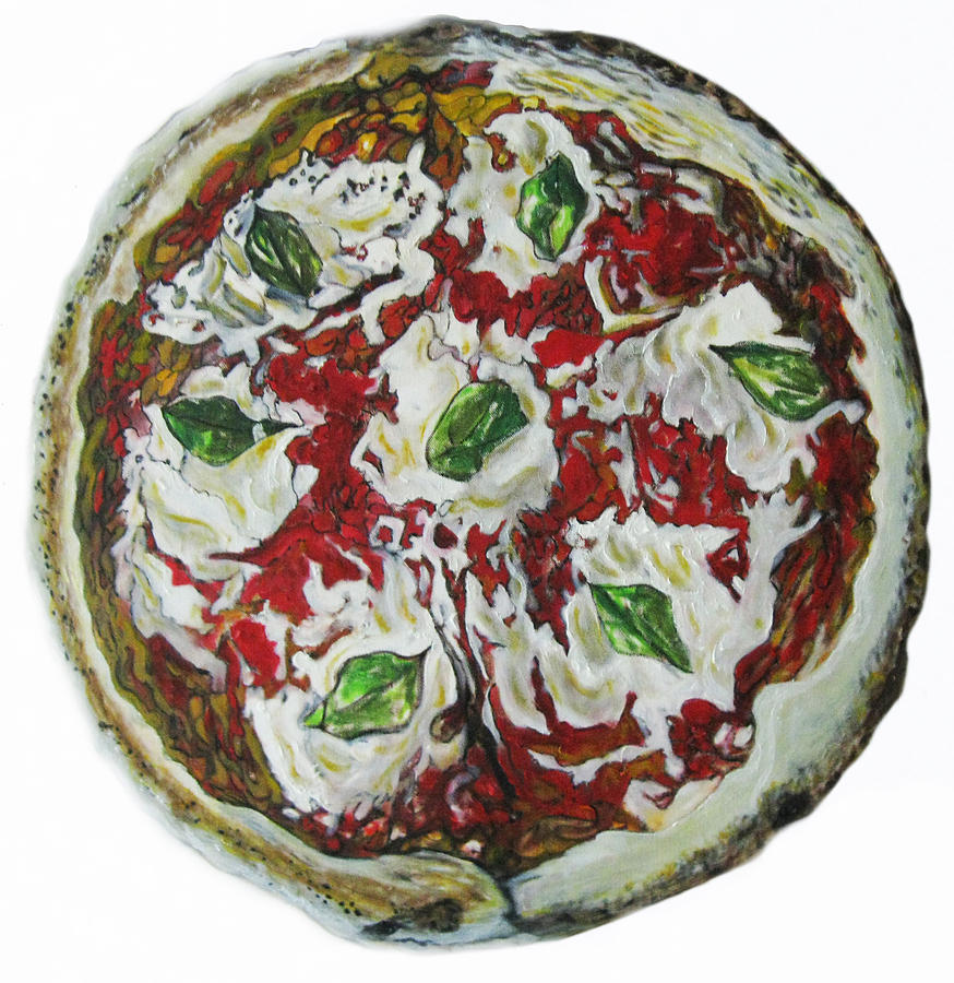 Masterpiece Stracciatella Pizza Painting by Pacifico Palumbo