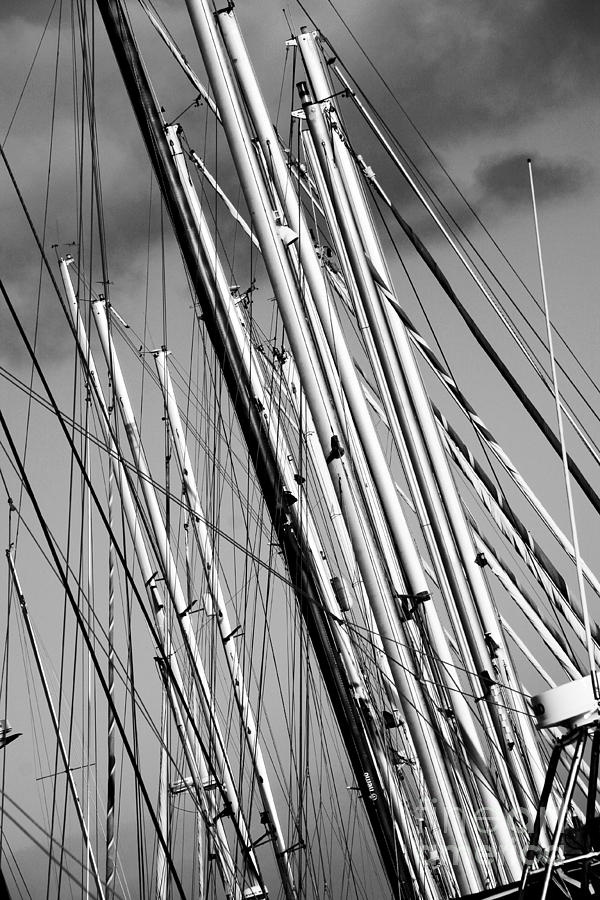 Boat Photograph - Masts 3 by Alan Oliver