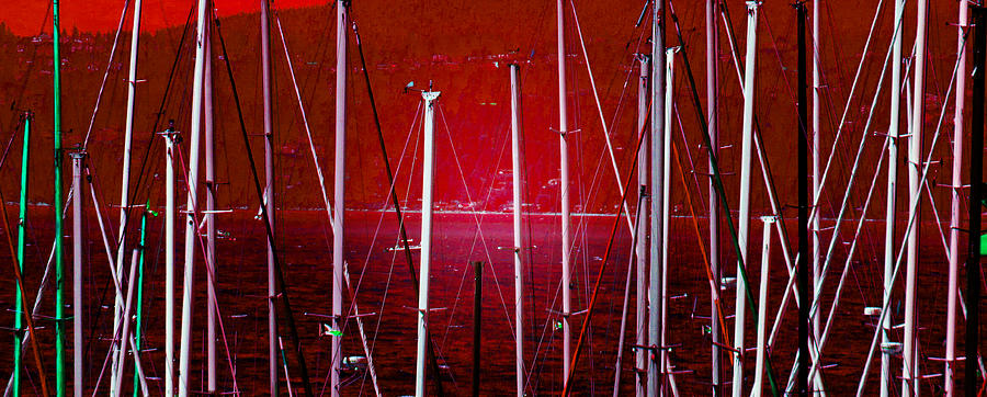 Masts Photograph by Laurie Tsemak
