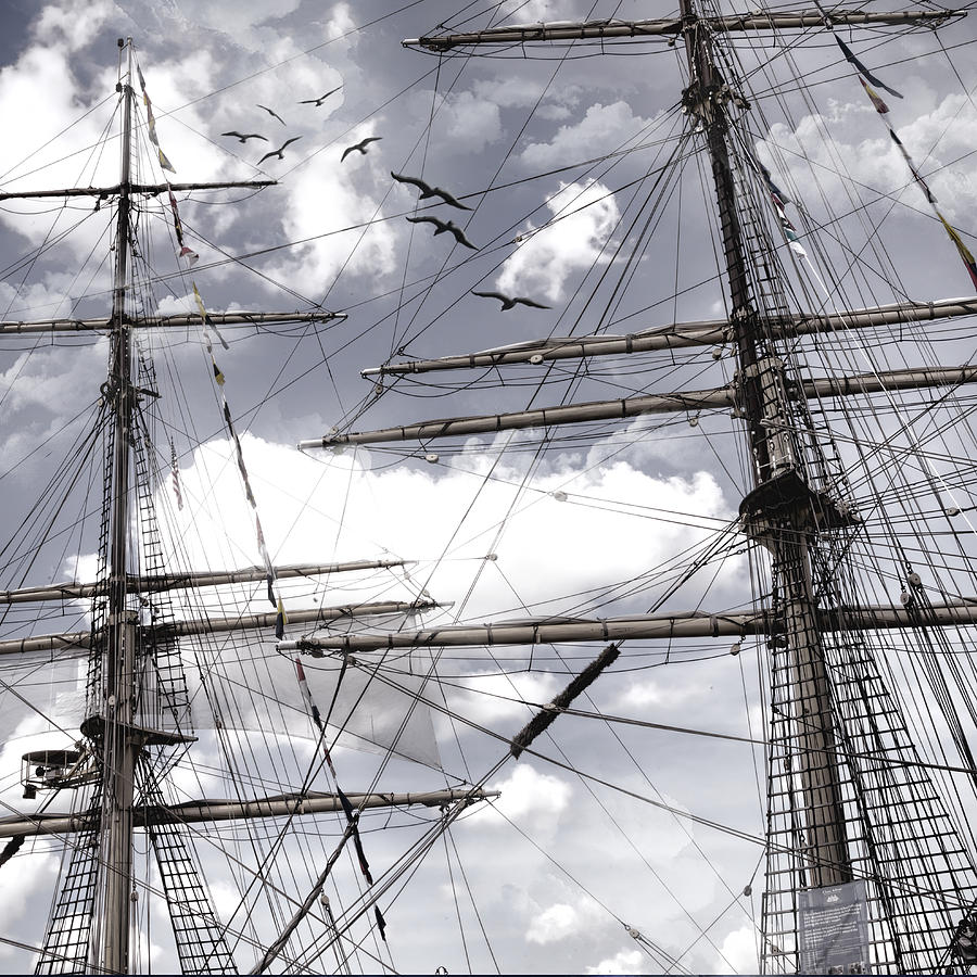 Masts of Sailing Ships Photograph by Evie Carrier