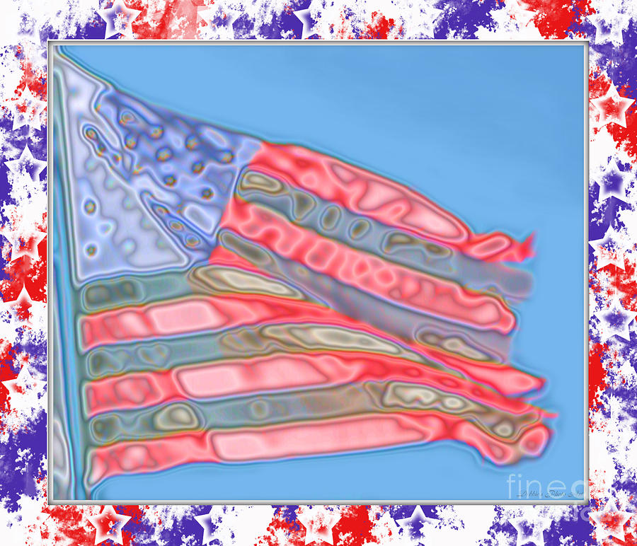Matalic flag Digital Art by Debbie Portwood