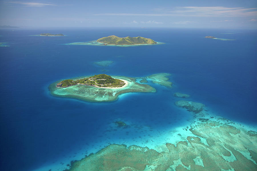 Matamanoa Island And Coral Reef Photograph by David Wall - Fine Art America