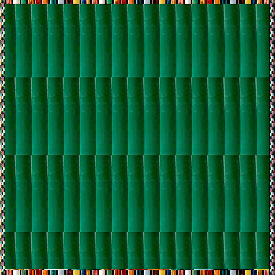 Match Wall Art Theme Green Artist Created Green Shade Strip Pattern  Also Check Out Greeting Cards P Mixed Media