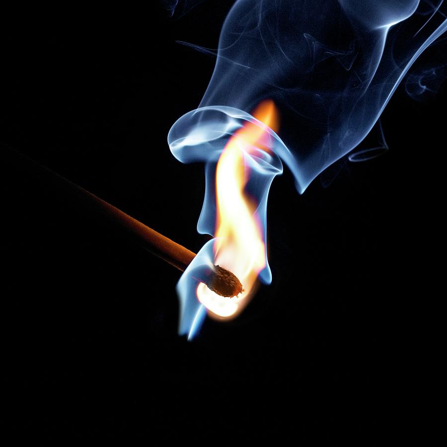 Matchstick On Fire Photograph by Science Photo Library