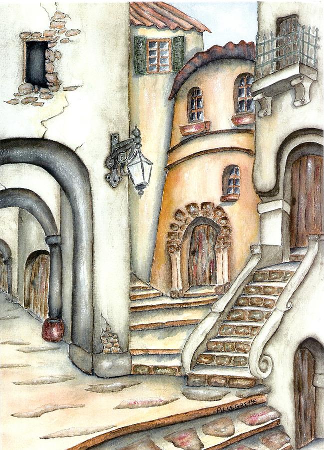Architecture Painting - Matera by Pamela Allegretto