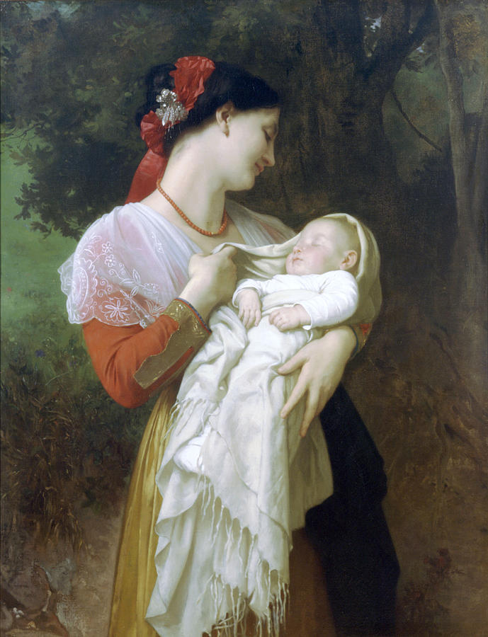 Maternal Admiration Digital Art by William Bouguereau